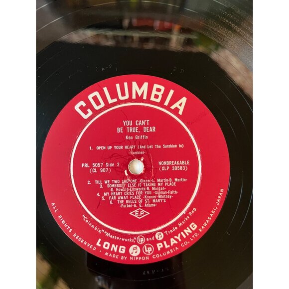 Ken Griffin "You Cant Be True Dear" Vinyl Record PRL 5057 Vintage Album - Picture 2 of 5